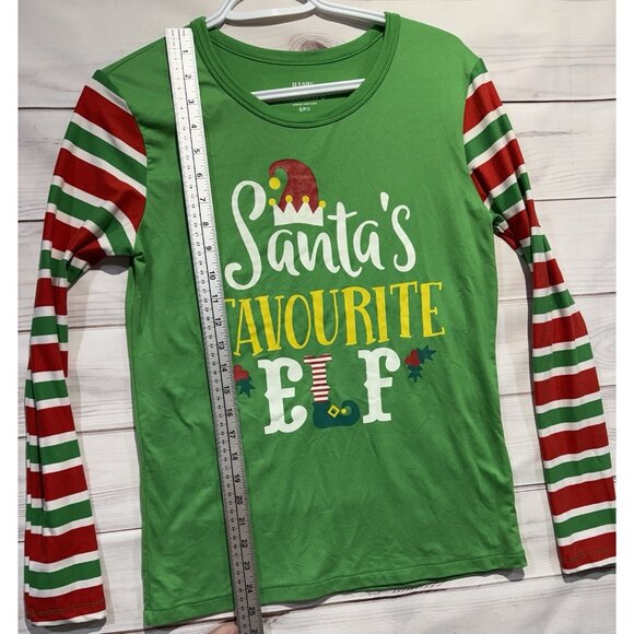 Santa's Favourite Elf Shirt Adult Small S Christmas Holiday Ugly Sweater Top EUC - Picture 5 of 9